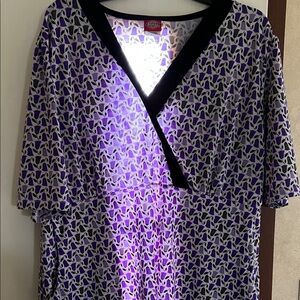 Dickies Purple and Black Patterned scrub top